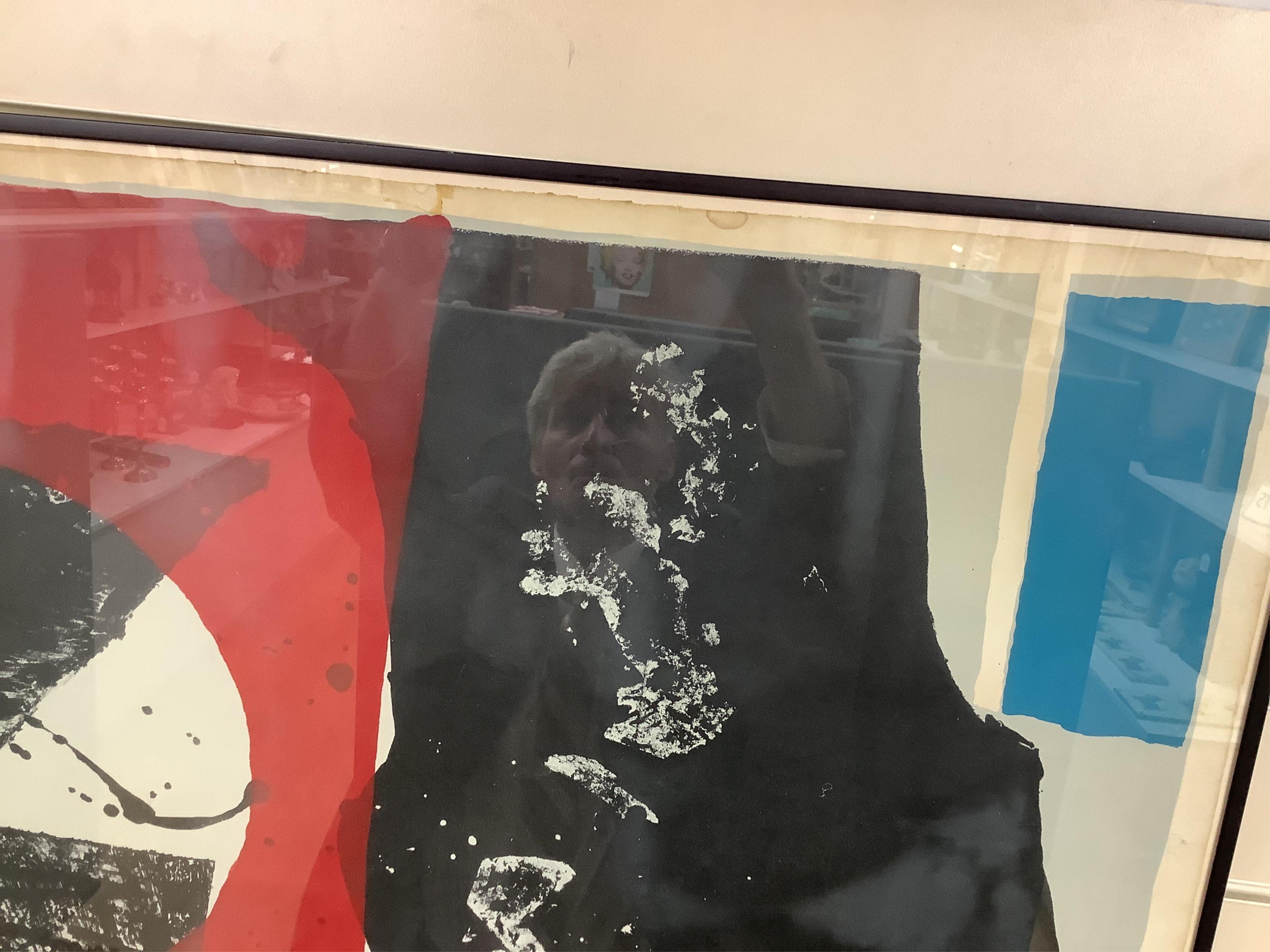 Alan Davie (Scottish, 1920-2014), colour lithograph, 'Sleep my angel' signed and dated 1962, limited edition of 50, with original bill of sale 1963, 59 x 81cm. Condition - poor to fair, discolouration and staining